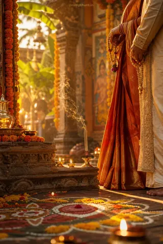 Thumbnail: Example result of the devotional temple light and color AI photo prompt