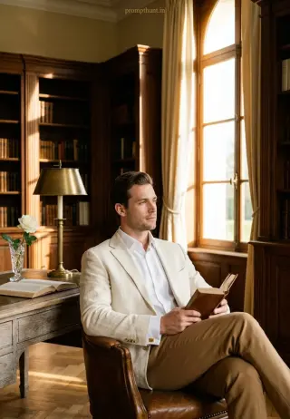 Elite Old Money Luxury Portrait AI Photo Editing Prompt — AI photo editing prompt