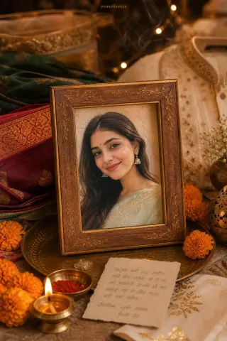 Example result of the ethnic keepsake personalized gifts AI photo prompt