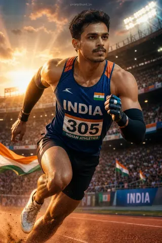 High-Energy Indian Sports & Athletics AI Photo Editing Prompt