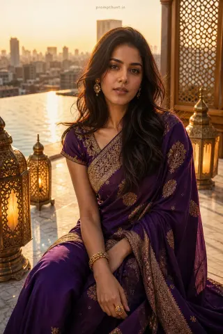 Opulent Indian Luxury Lifestyle Editorial AI Photo Editing Prompt