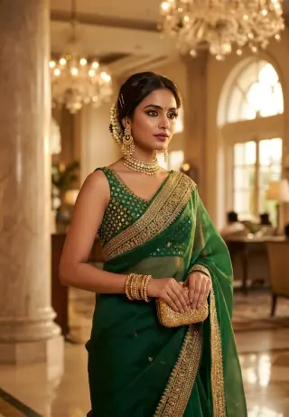 Royal Indian Wedding Guest Luxury Look AI Photo Editing Prompt