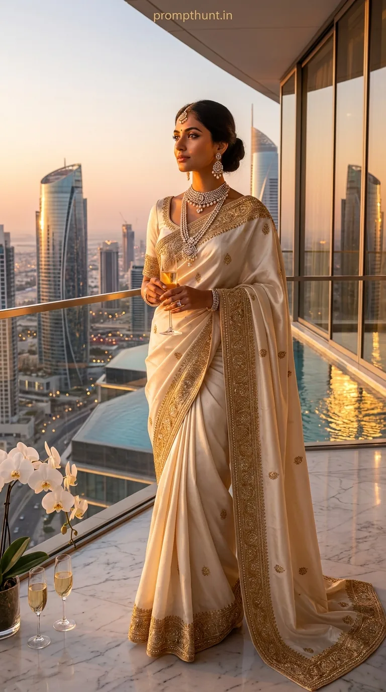 Ultra Luxury Dubai Rooftop Lifestyle Gemini AI Photo Editing Prompt