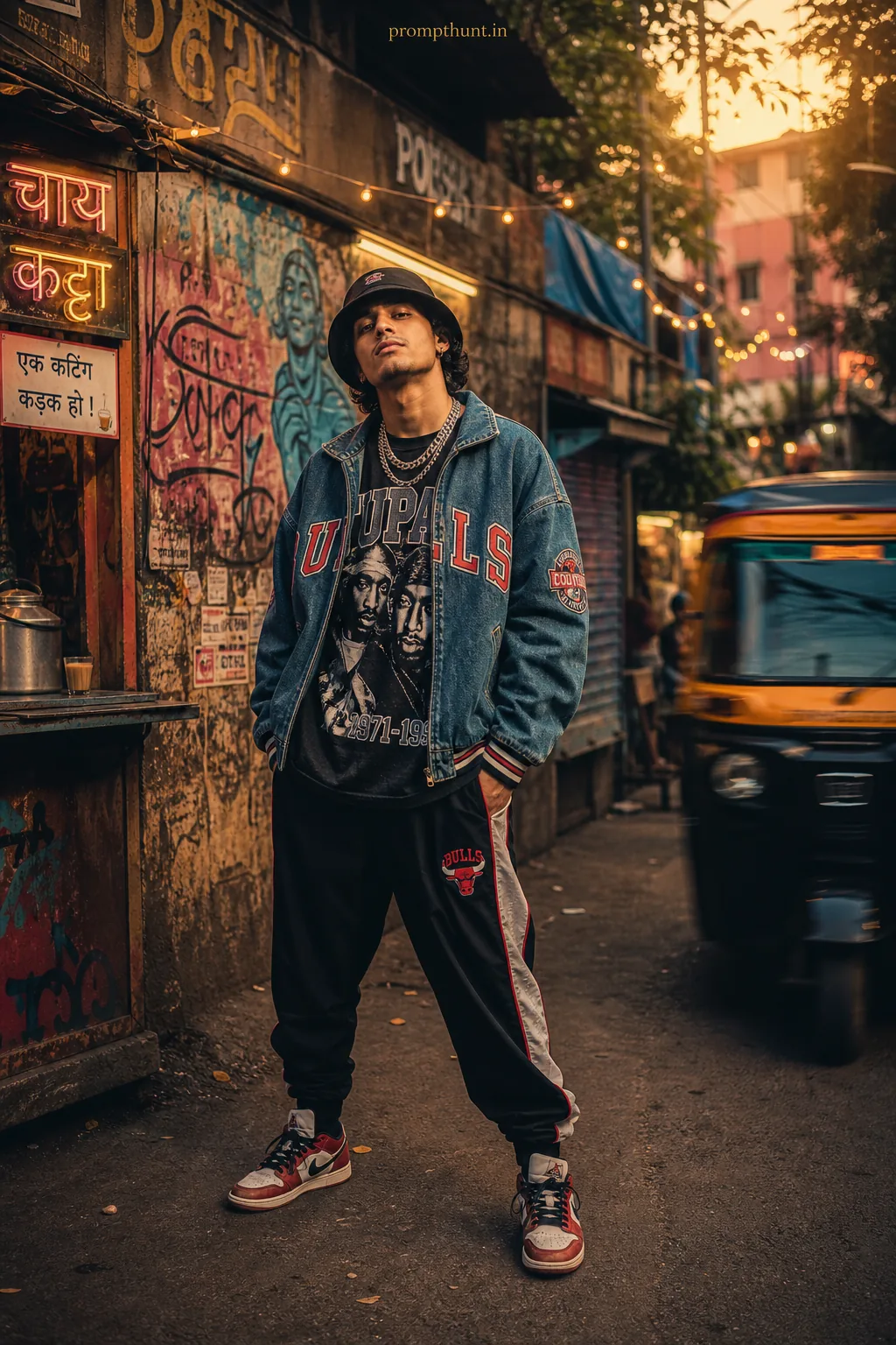 Urban Desi Streetwear Vibes AI Photo Editing Prompt