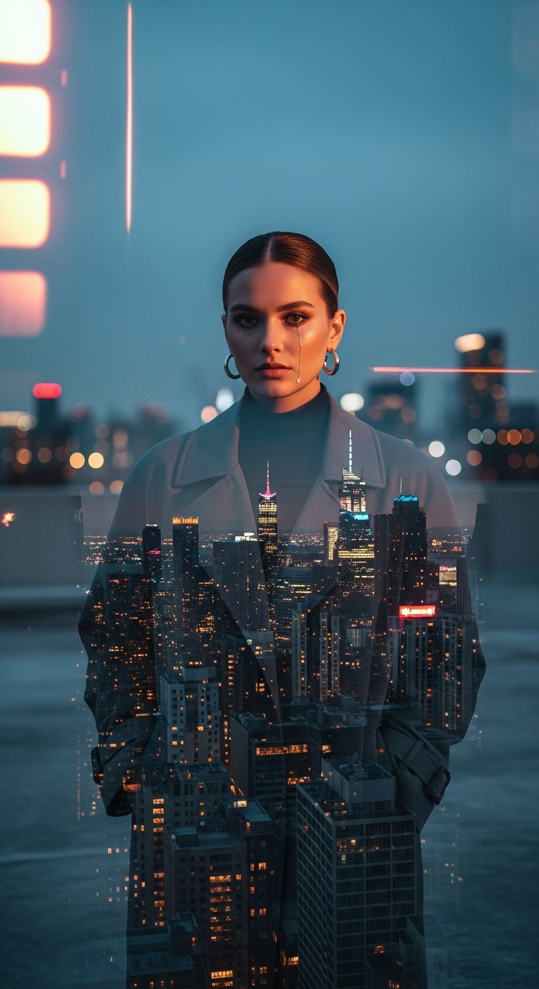 Urban Dreamscape: Film Burn Portrait
