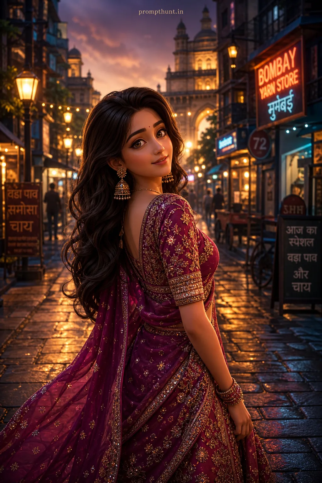 Vibrant 3D Animation Bollywood Glow AI Photo Editing Prompt