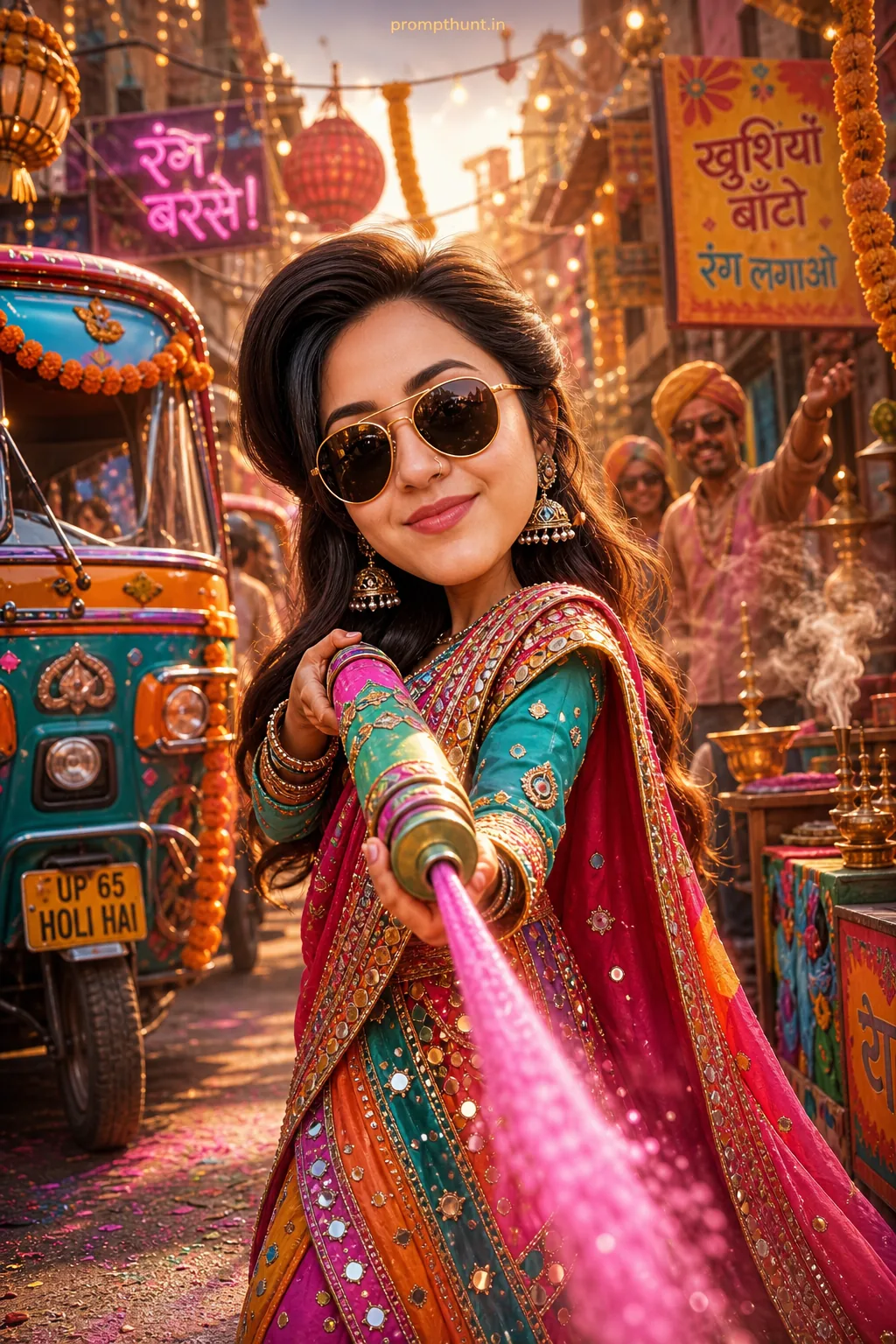 Vibrant 3D Caricature Streetscape AI Photo Editing Prompt