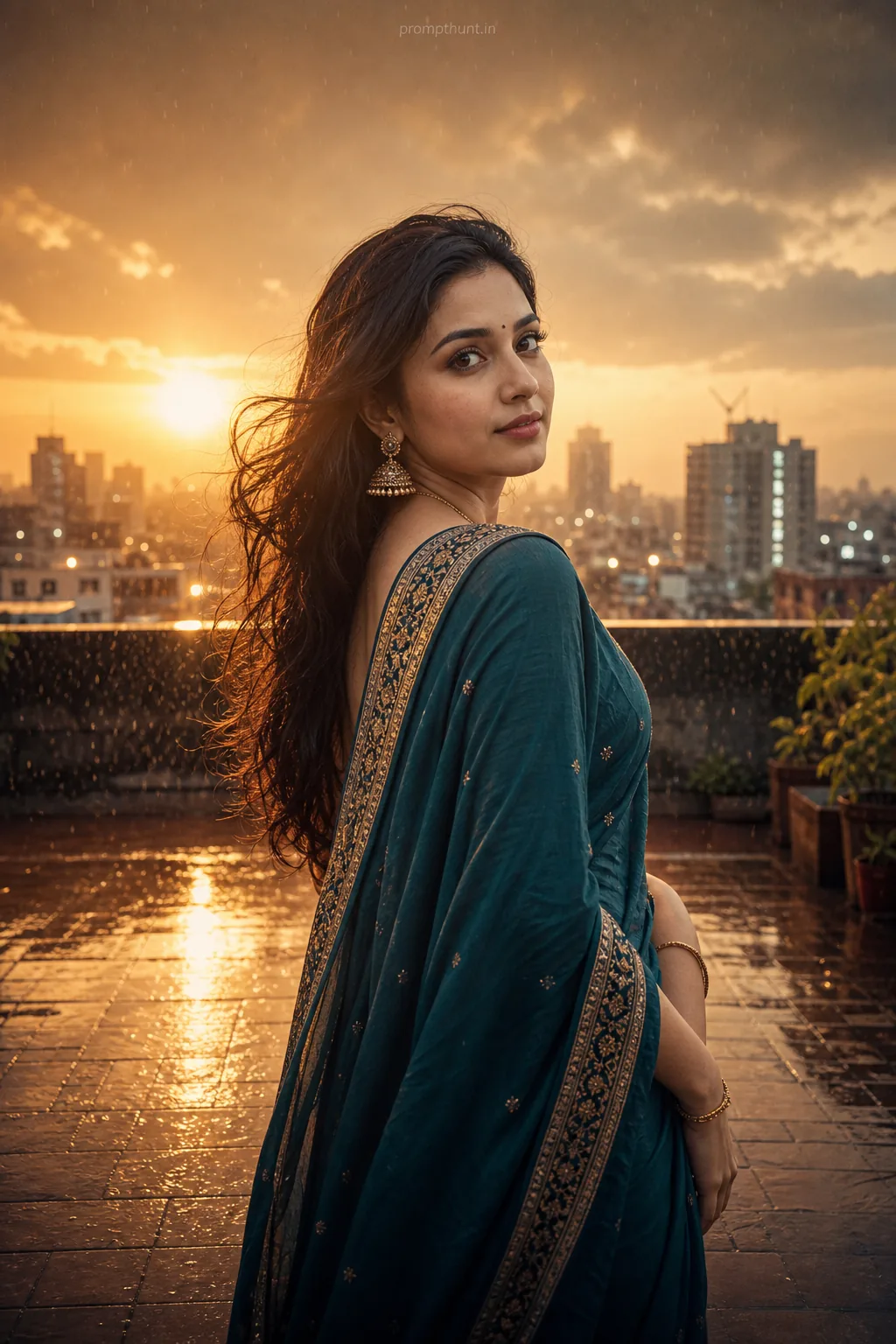 Vibrant Film Grain Street Portrait AI Photo Editing Prompt