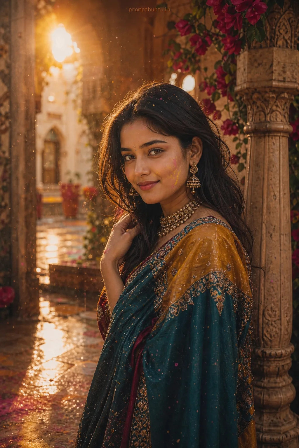 Vibrant Indian Artistic Portrait AI Photo Editing Prompt