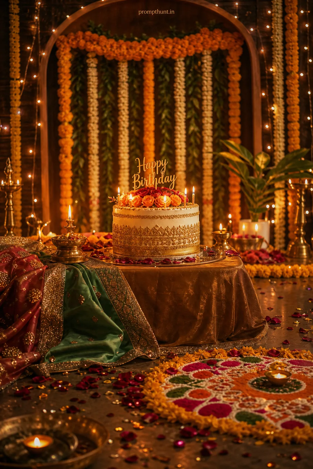 Vibrant Indian Birthday Celebration AI Photo Editing Prompt
