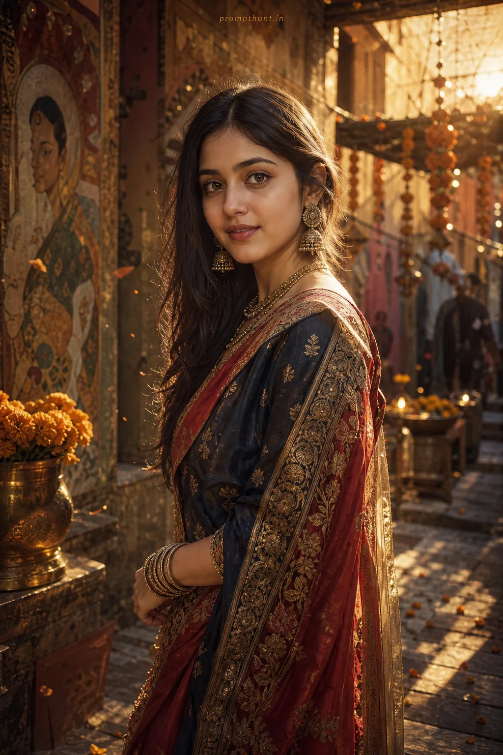 Vibrant Indian Character Portraits AI Photo Editing Prompt