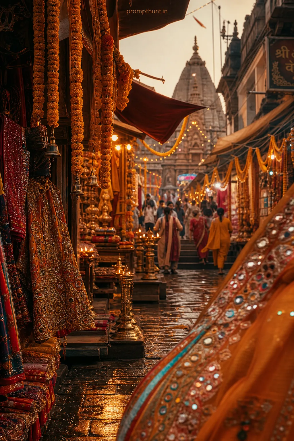 Vibrant Indian Festival Street Culture AI Photo Editing Prompt