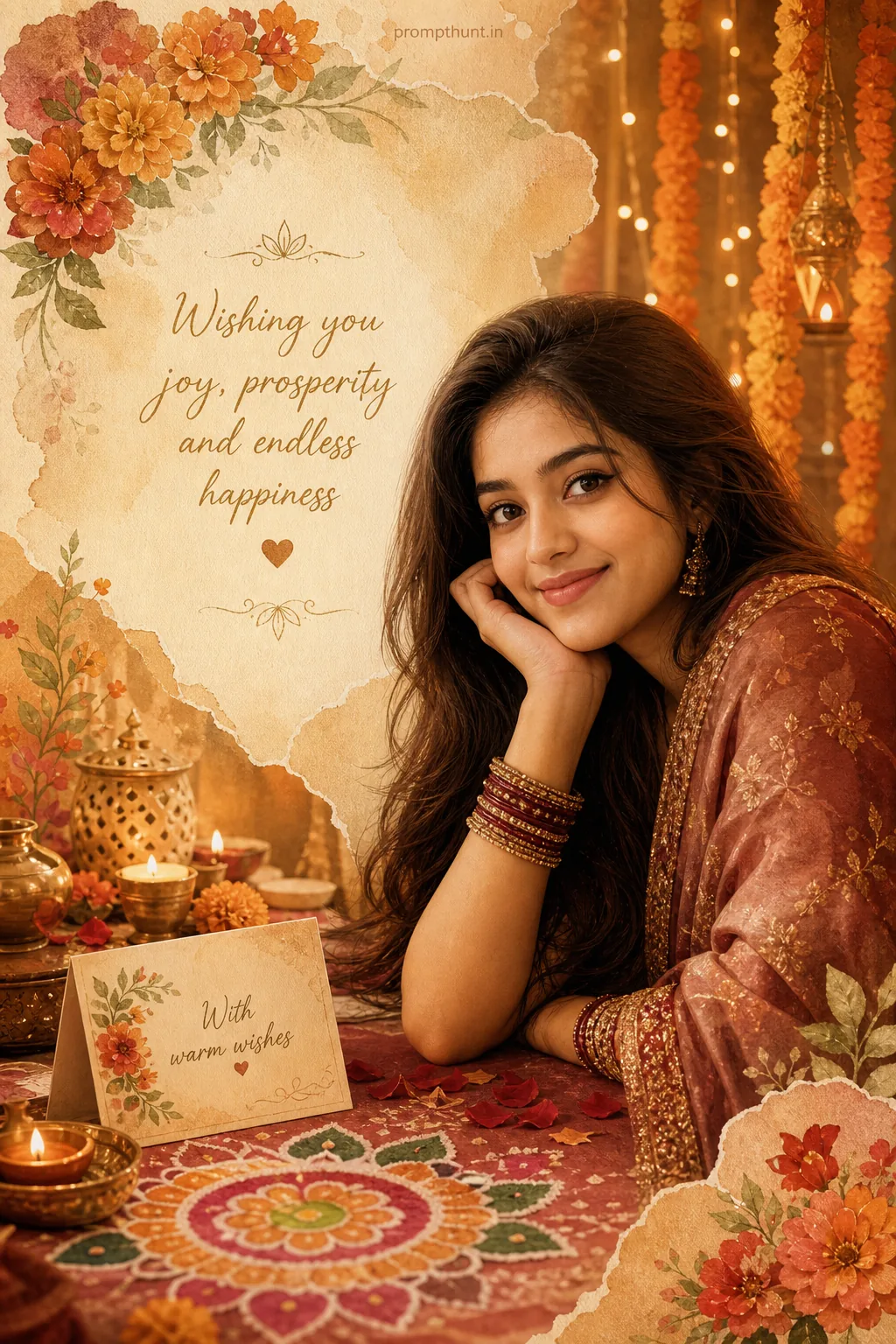 Vibrant Indian Greeting Card Moments AI Photo Editing Prompt