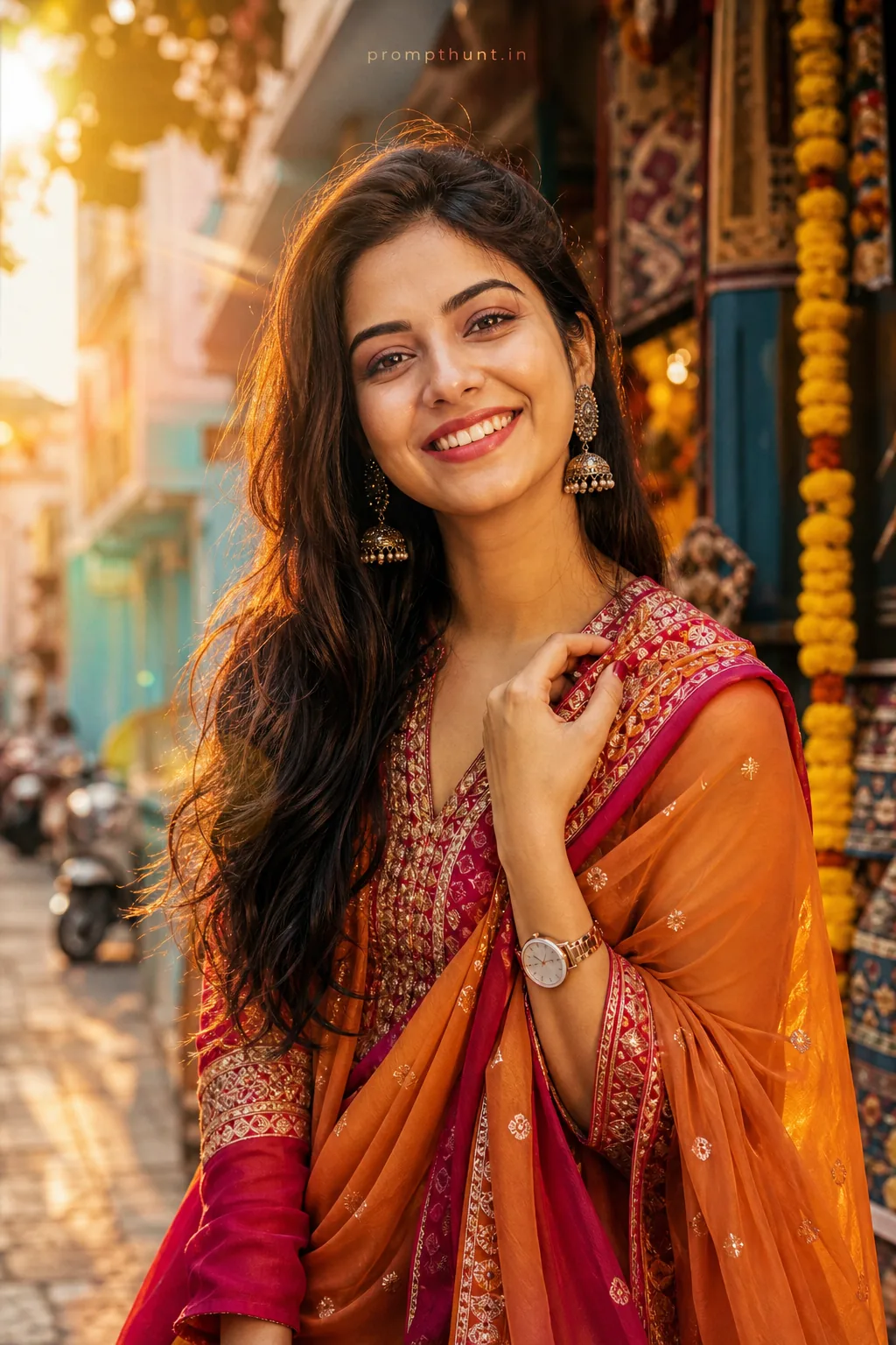 Vibrant Indian Social Media Graphics AI Photo Editing Prompt