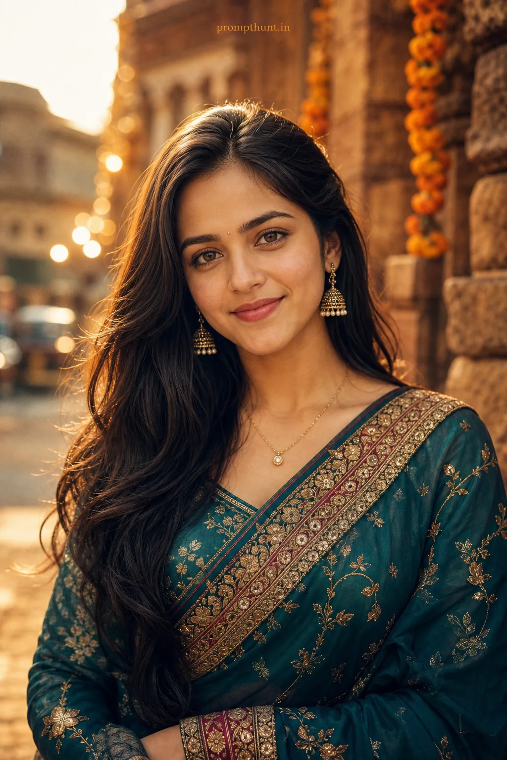 Vibrant Indian Urban Chic Profile Picture AI Photo Editing Prompt