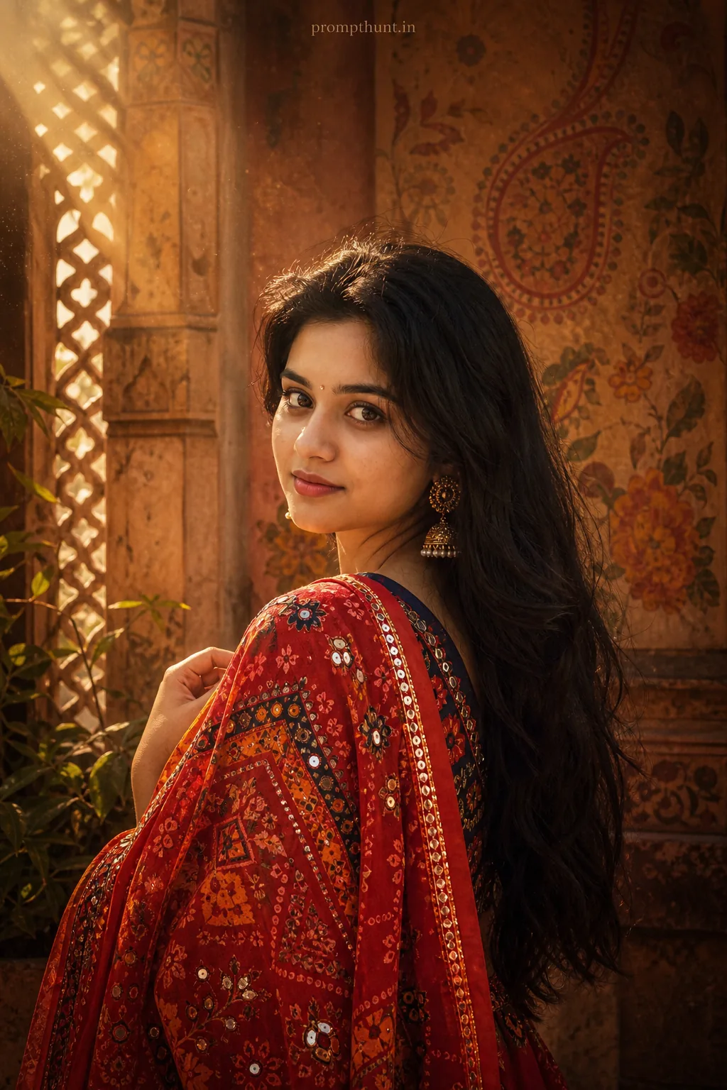 Vibrant Indian Wallpaper Aesthetic AI Photo Editing Prompt