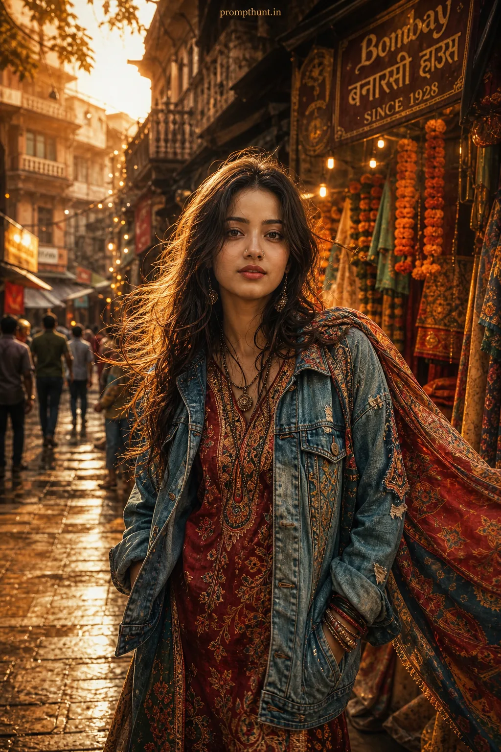 Vibrant Urban Indian Character Design AI Photo Editing Prompt